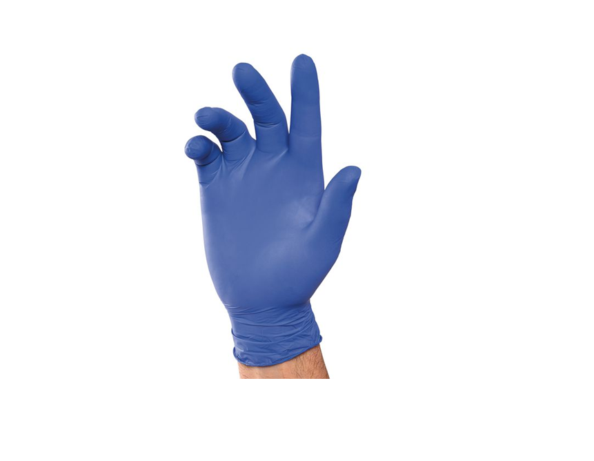 Gants nitrile bleus non poudrés Polysem